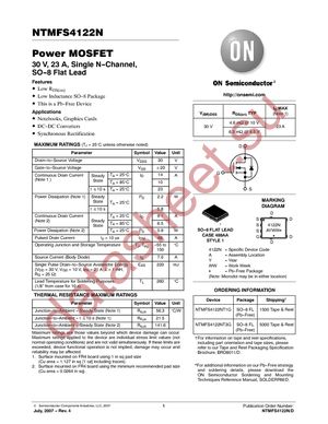 NTMFS4122NT3G datasheet  